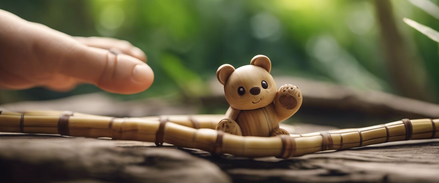 Bamboo teether toy