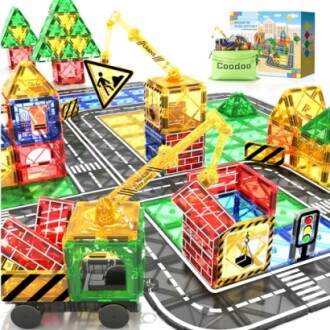 Kids Games Magnetic Tiles Road Set