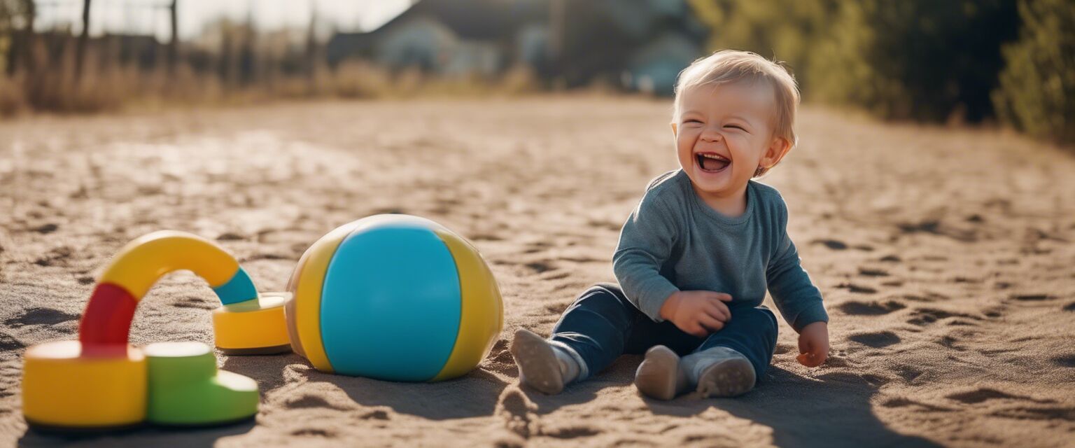 Toddler having fun outdoors