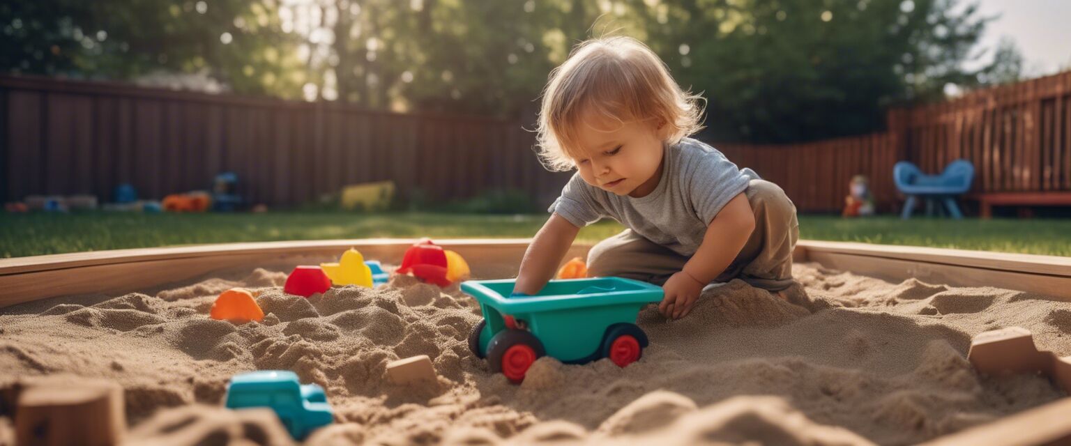 Toddler in a sandbox