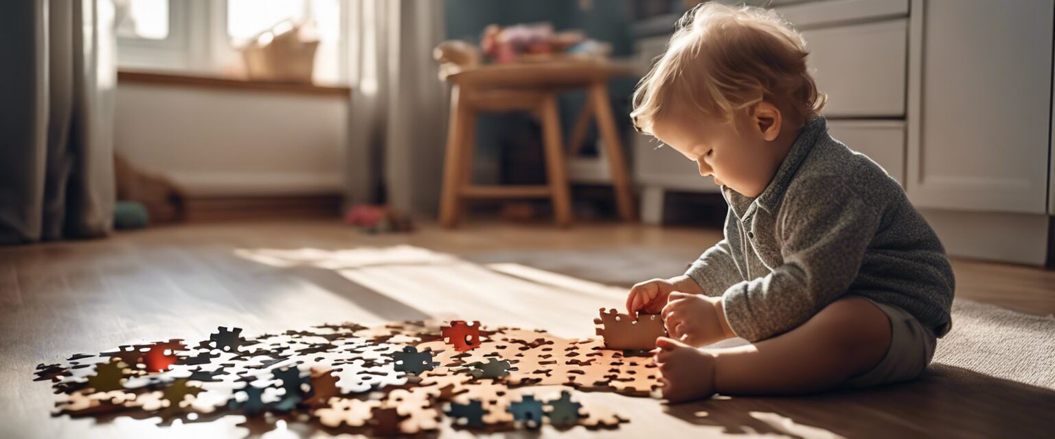 Toddler Playing with Puzzle